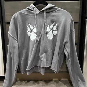 Graphic crop top hoodie